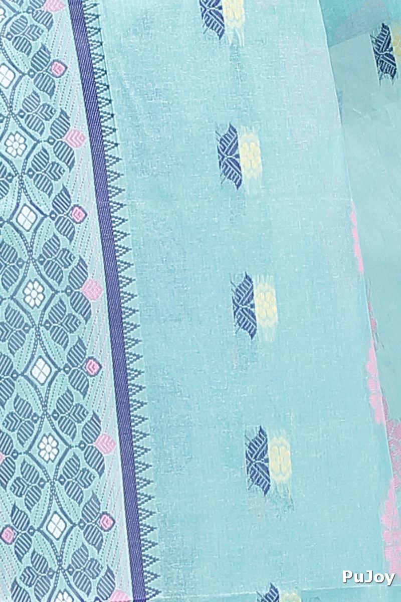 See Green Pure Cotton Rohini Tant Saree (8031)