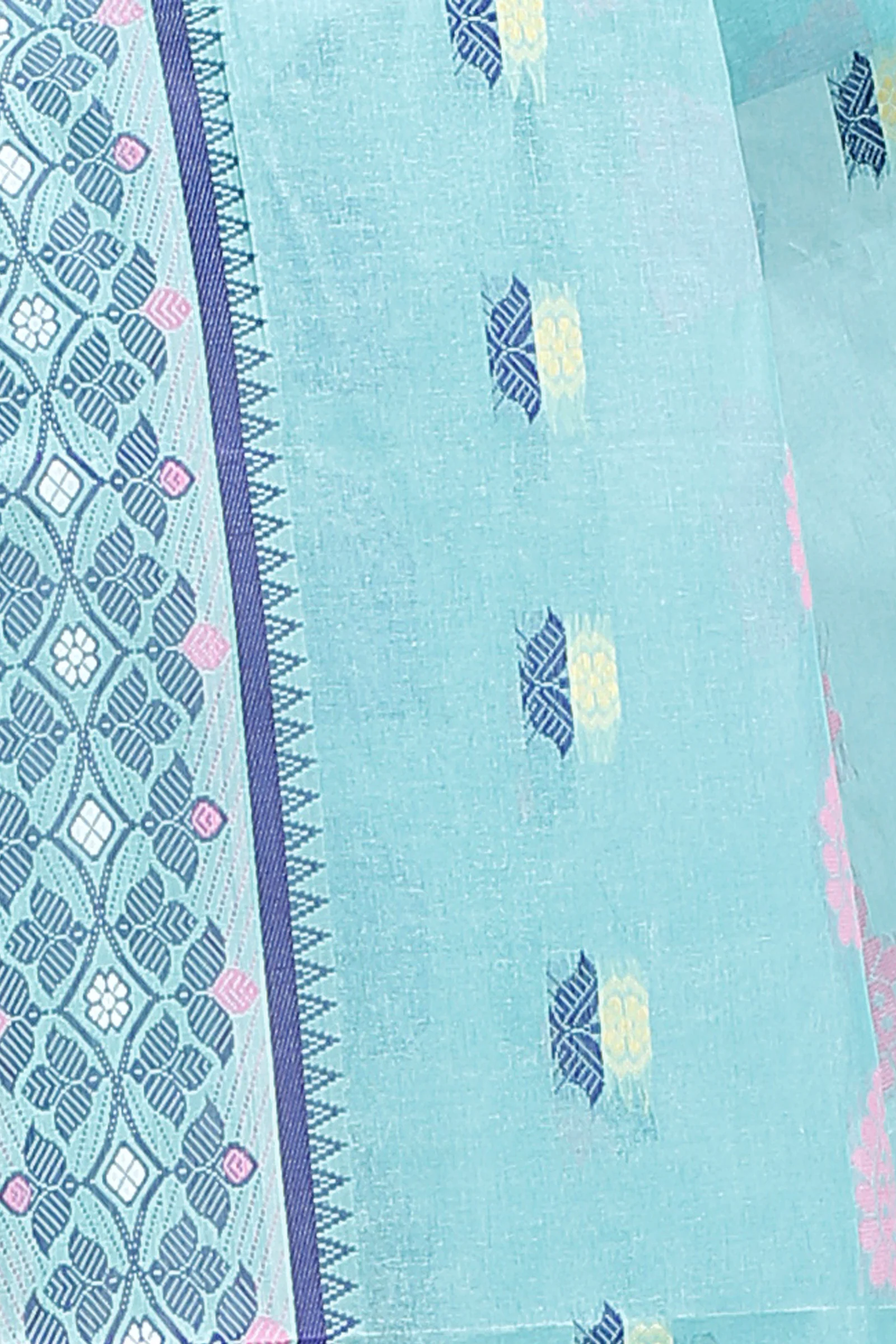 See Green Pure Cotton Rohini Tant Saree (8031)