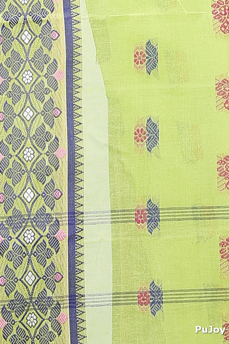 Green Pure Cotton Rohini Tant Saree (8032)