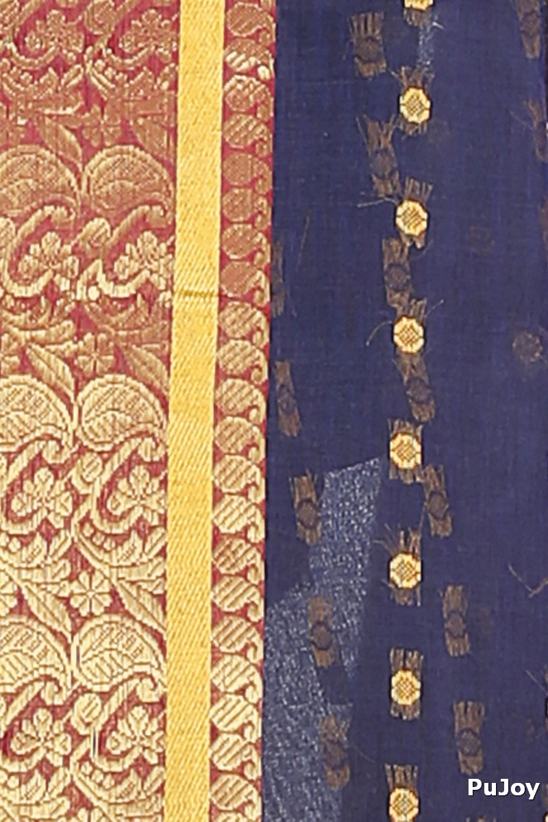 Black Pure Cotton Roham Tant Saree (8036)