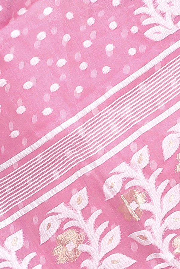 Pink Pure Cotton Boll_Jamdani Jamdani Saree (814)
