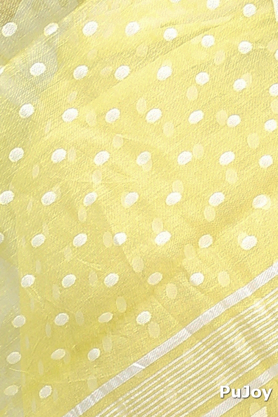 Yellow Pure Cotton Boll_Jamdani Jamdani Saree (816)