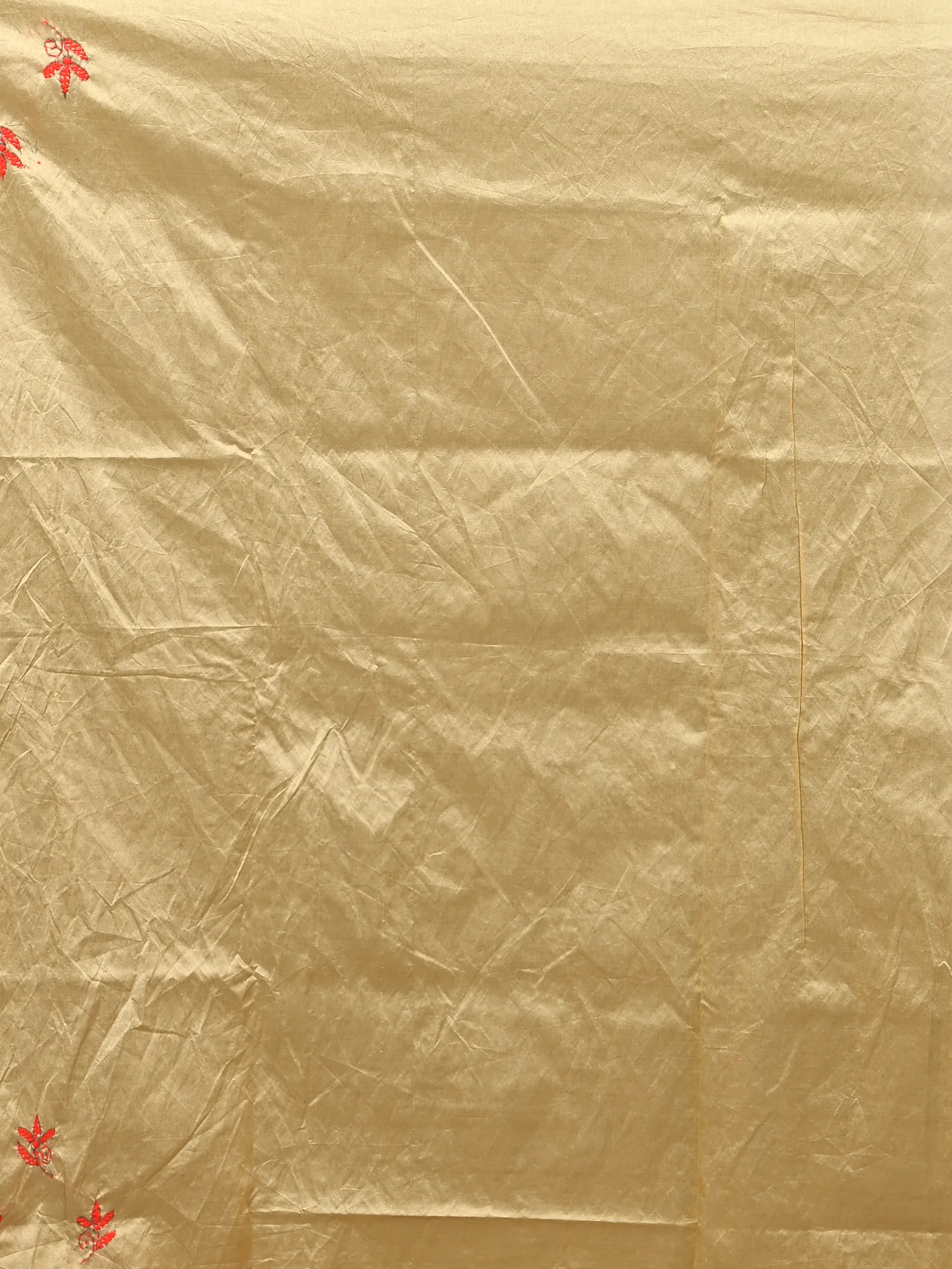 Light Brown Cotton Blended Soumika Kantha Stitch Saree  (84)