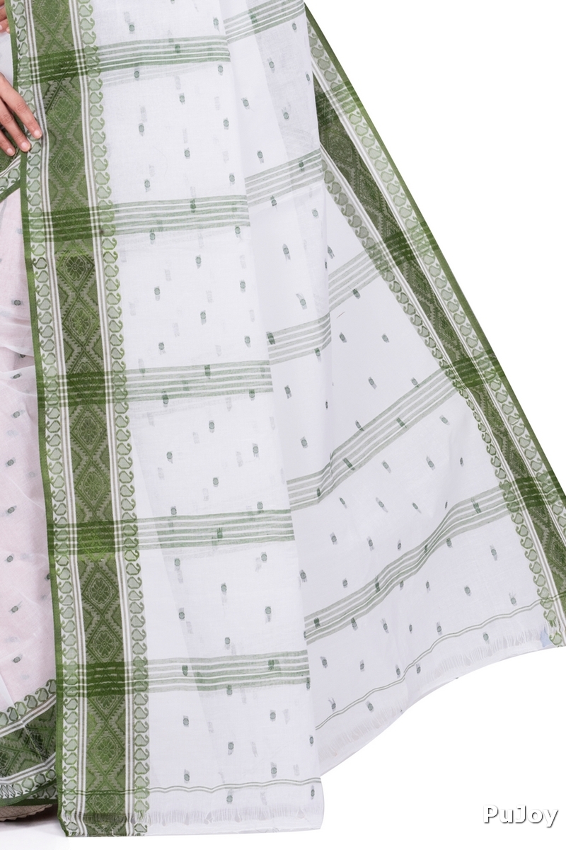 Green Pure Cotton Boysko_Tant Tant Saree (843)