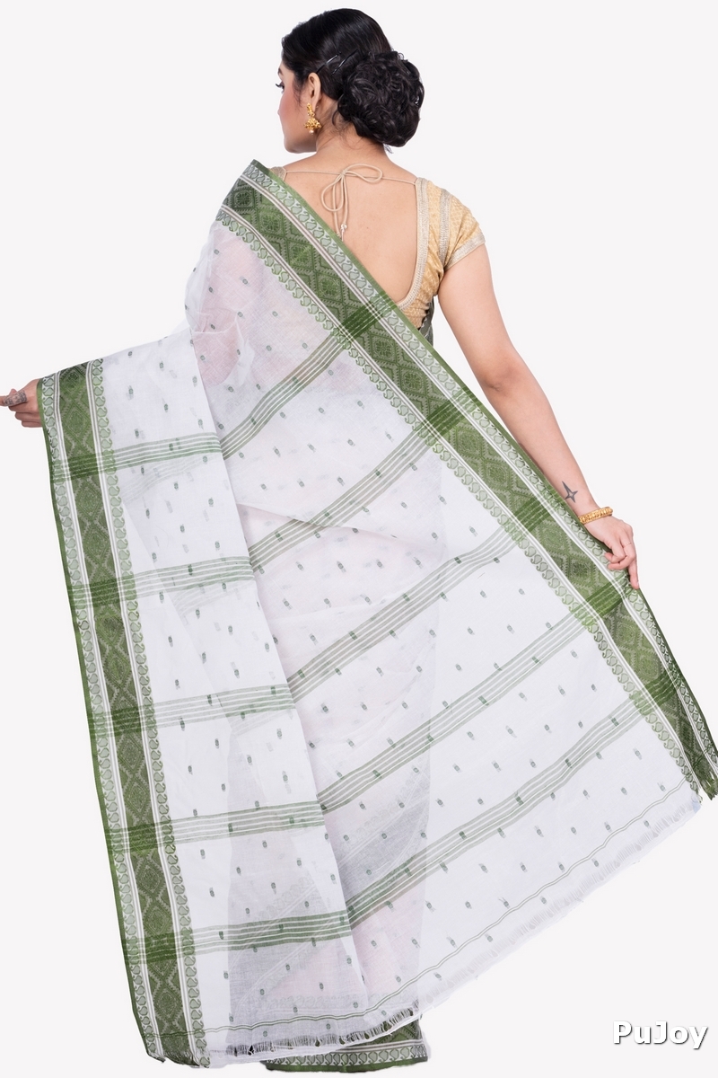Green Pure Cotton Boysko_Tant Tant Saree (843)