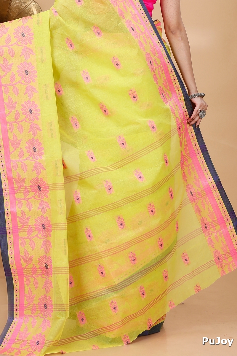 Green Pure Cotton Fultop_Tant Tant Saree (851)