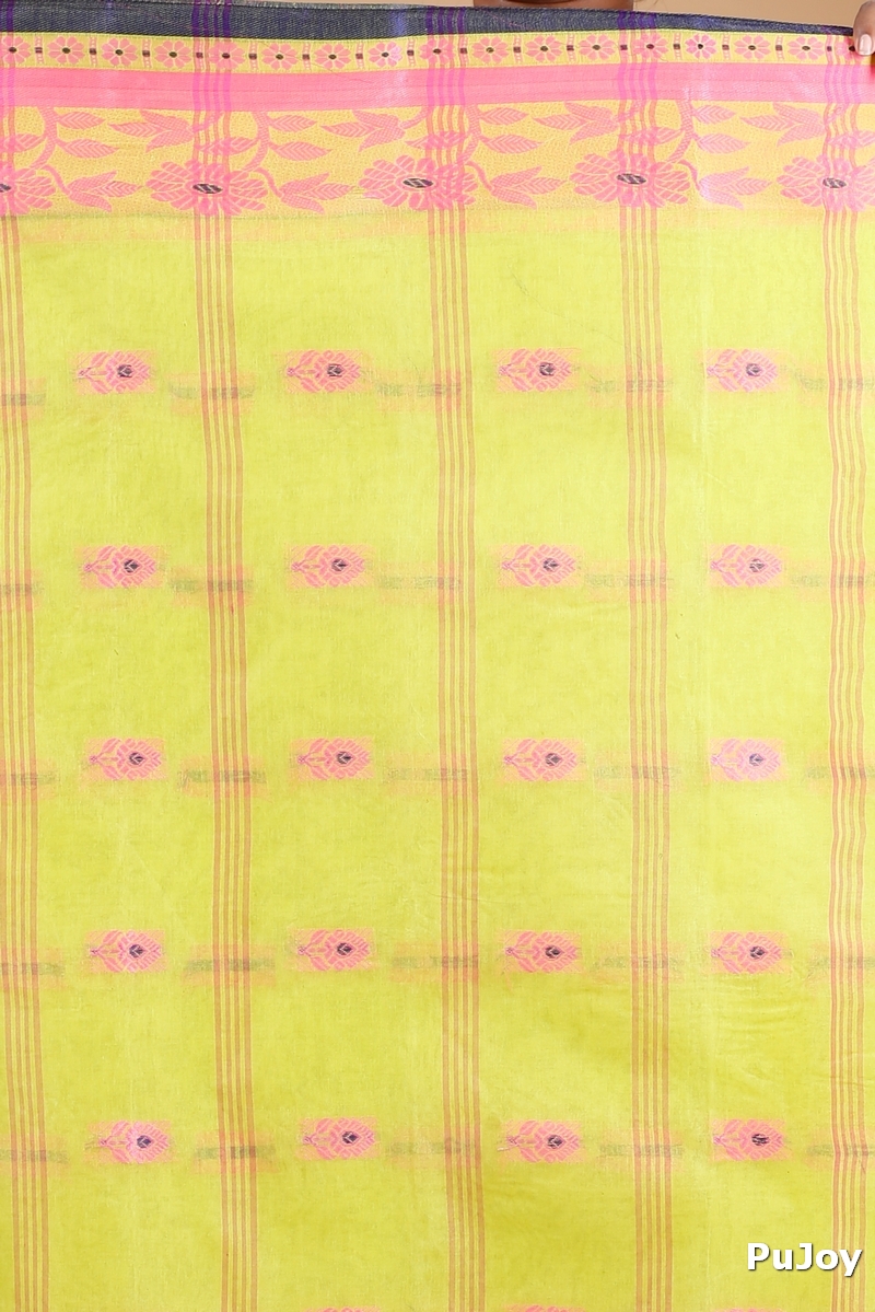 Green Pure Cotton Fultop_Tant Tant Saree (851)