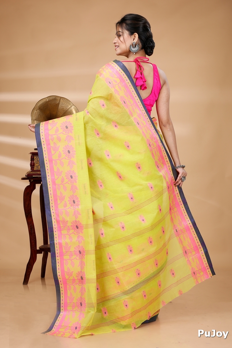 Green Pure Cotton Fultop_Tant Tant Saree (851)