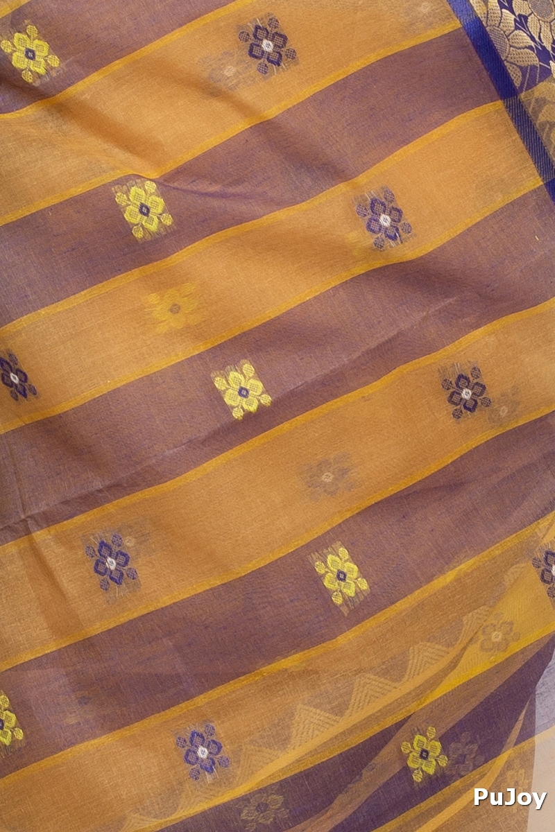 Light Brown Pure Cotton FulPar Tant Saree (867)