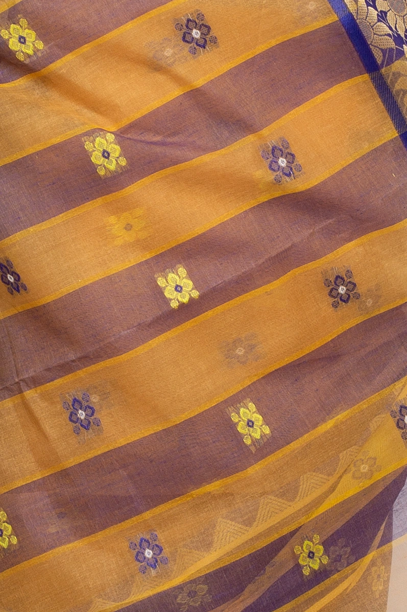 Light Brown Pure Cotton FulPar Tant Saree (867)