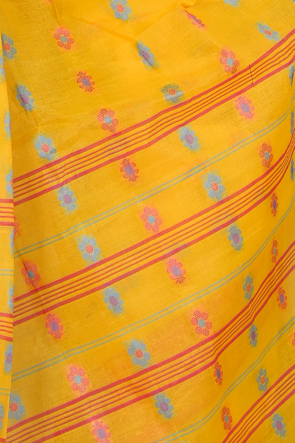 Yellow Pure Cotton Dui_Has Tant Saree (870)