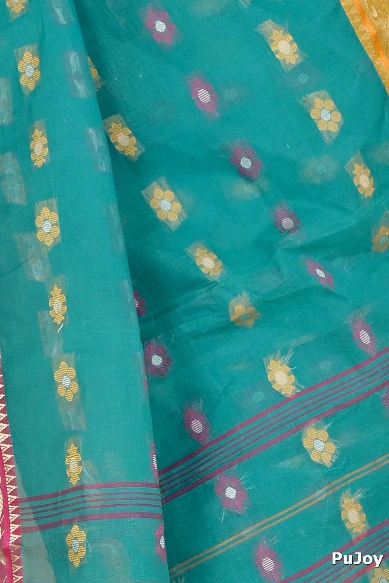 Green Pure Cotton Dui_Has Tant Saree (871)