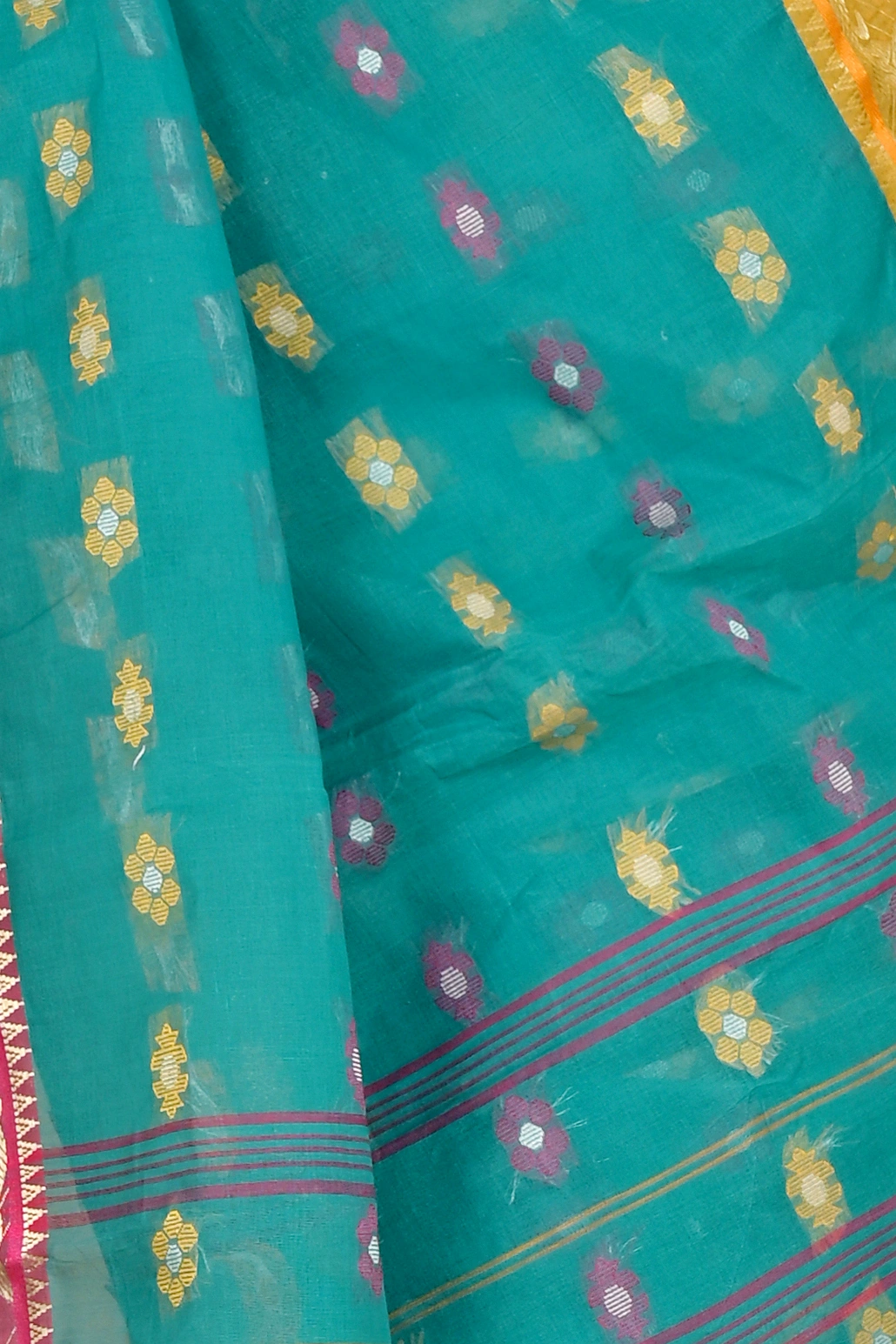 Green Pure Cotton Dui_Has Tant Saree (871)