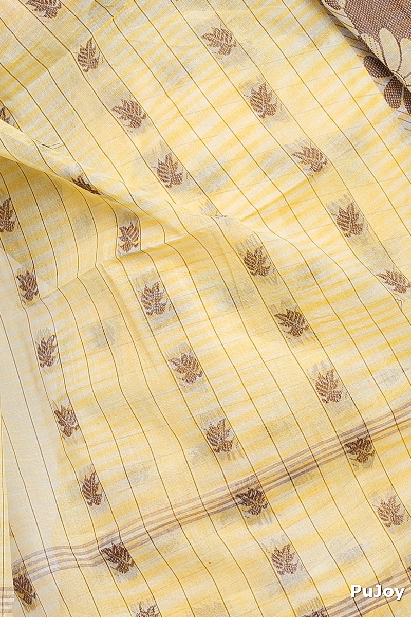Brown Pure Cotton KotkiTat Tant Saree (889)