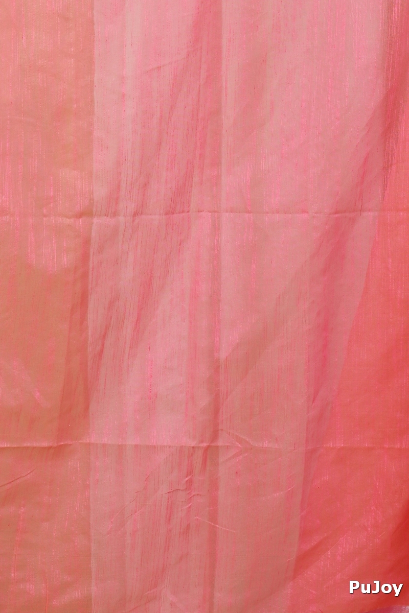 Peach Blended Cotton Anito Hand Painted Saree (9006)