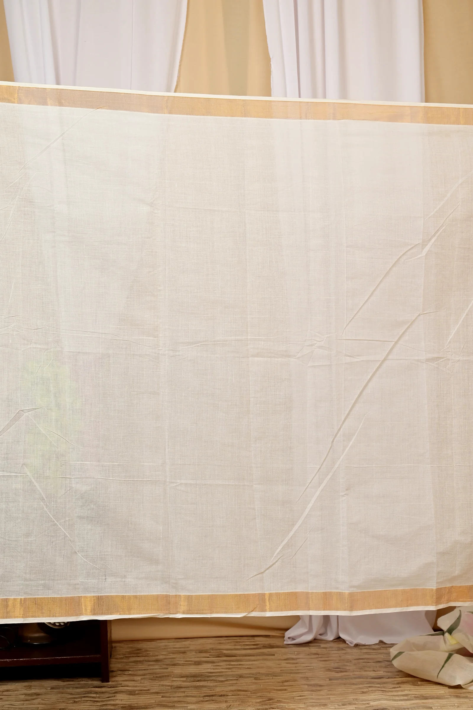 Multi-Coloured Pure Cotton Hataka Hand Painted Saree (9017)