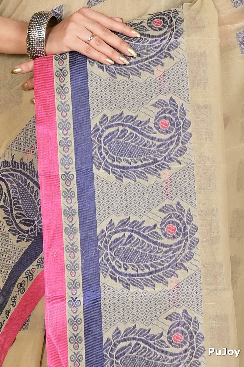 Grey Pure Cotton Aloka Tant Saree (906)