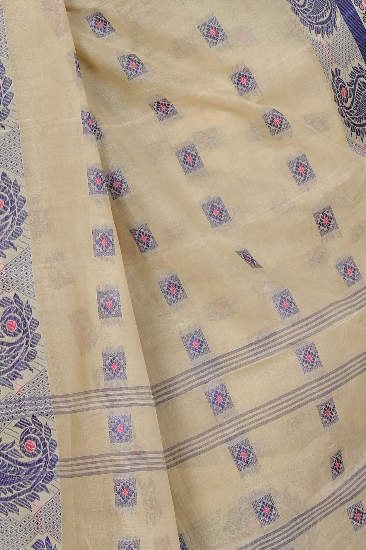 Grey Pure Cotton Aloka Tant Saree (906)