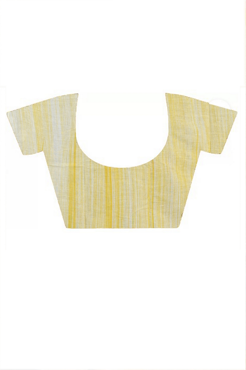 Green White Pure Cotton Hataka Hand Painted Saree (9076)