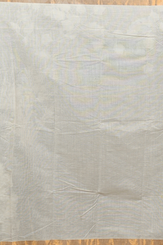 Yellow Pure Cotton Hataka Hand Painted Saree (9080)