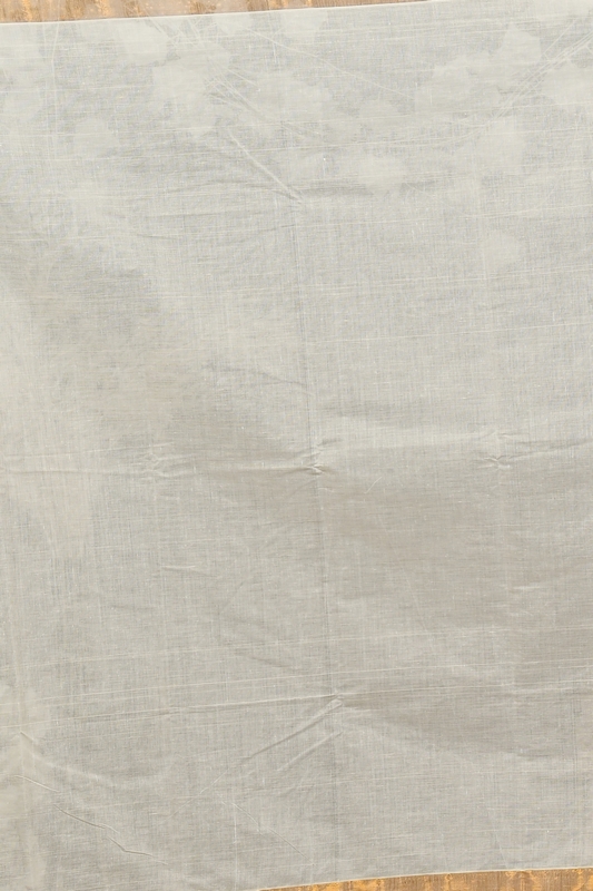 Yellow Pure Cotton Hataka Hand Painted Saree (9087)