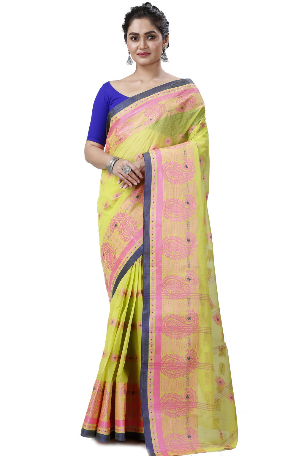 Green Pure Cotton Aloka Tant Saree (909)