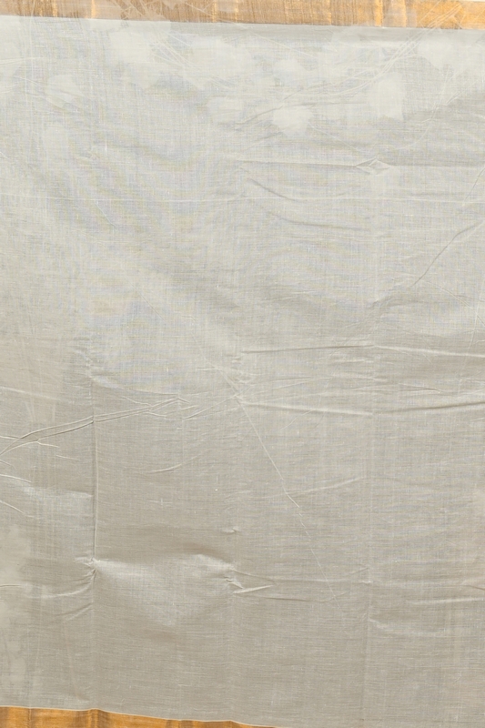 Yellow Pure Cotton Hataka Hand Painted Saree (9092)