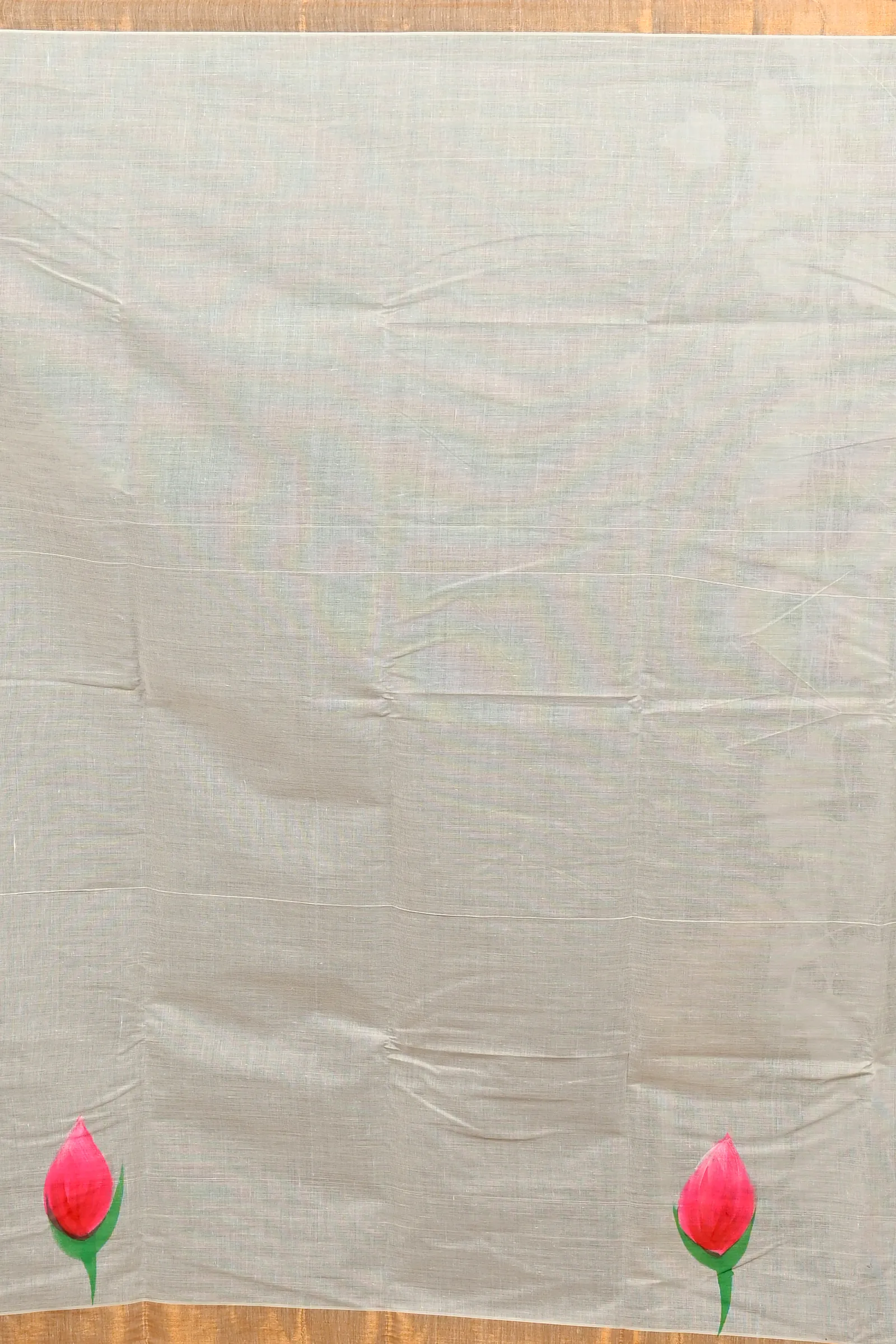 Multi-Coloured Pure Cotton Hataka Hand Painted Saree (9103)