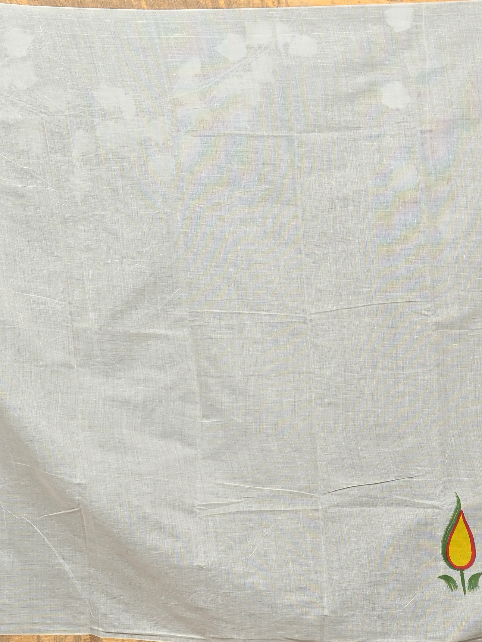 Multycolor Pure Cotton Hataka Hand Painted Saree (9119)
