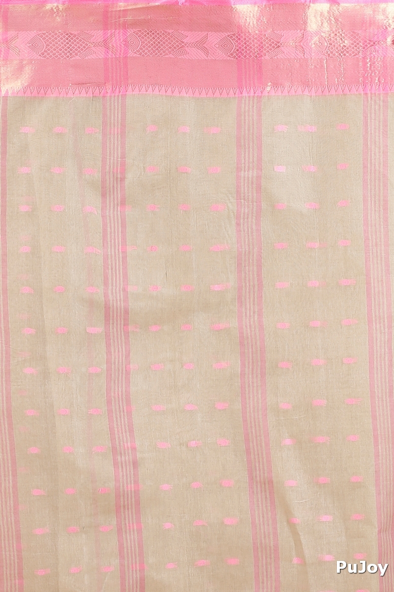 Cream Pure Cotton Griva Tant Saree (917)