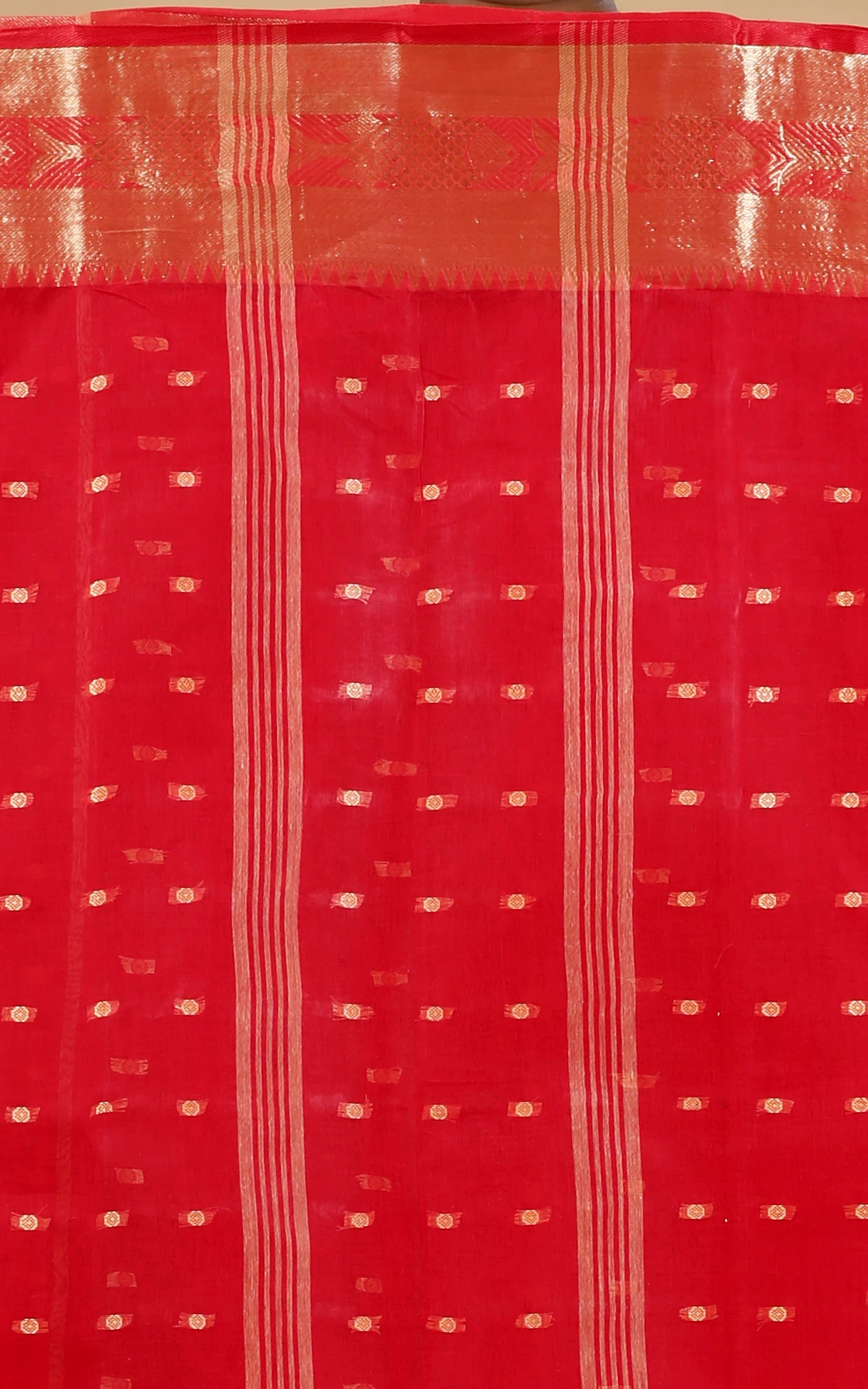 Red Pure Cotton Griva Tant Saree (918)