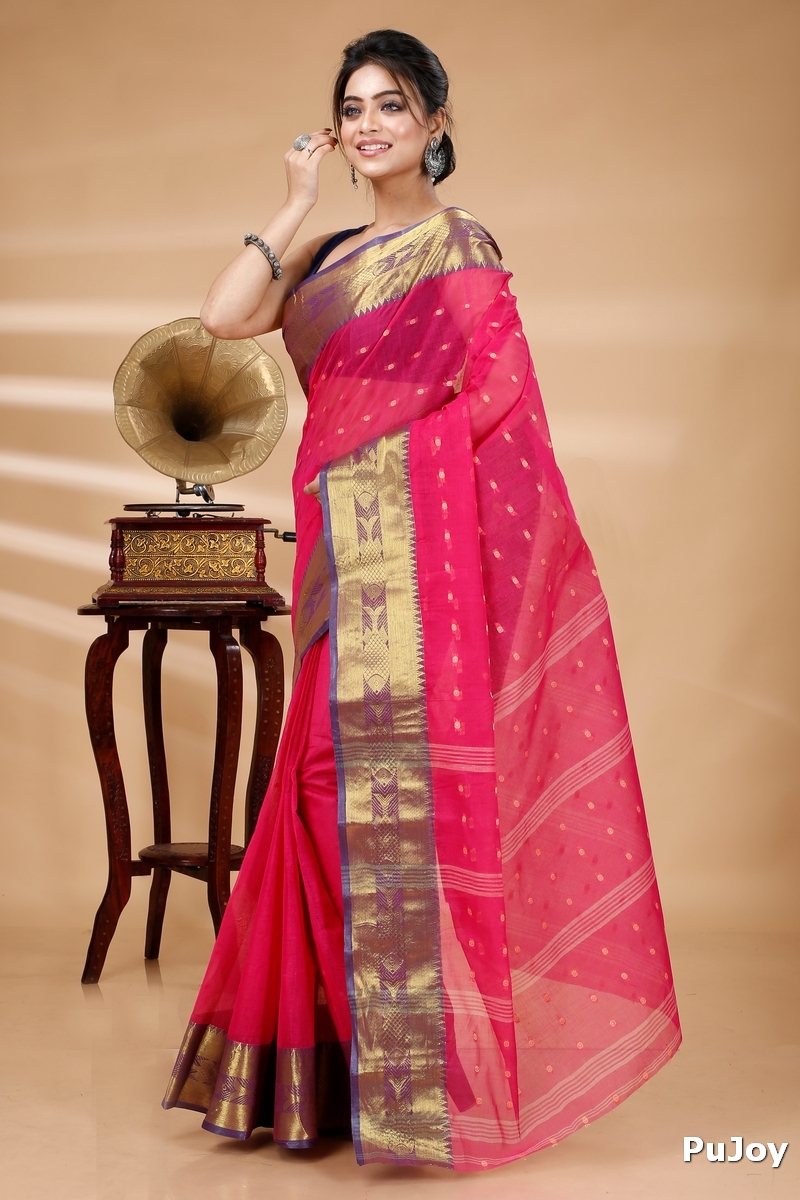 Pink Pure Cotton Griva Tant Saree (919)