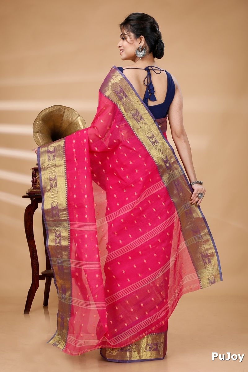 Pink Pure Cotton Griva Tant Saree (919)