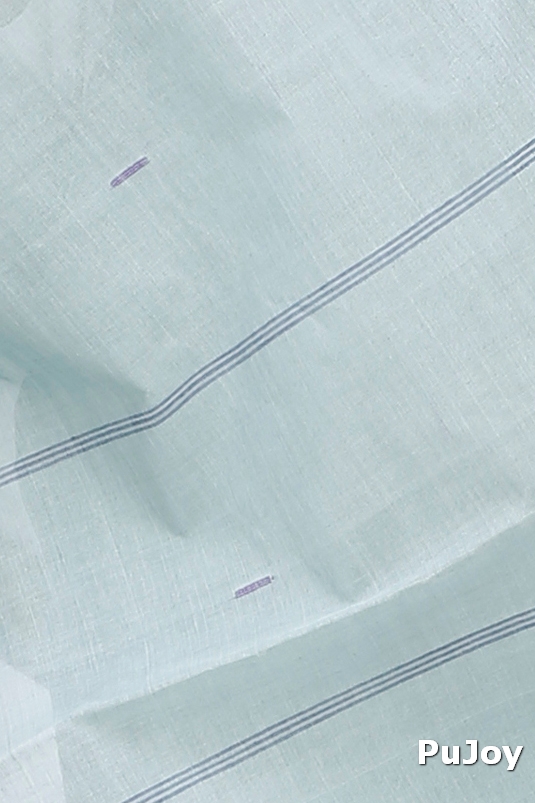 Light Grey Pure Cotton Gaela Tant Saree (924)
