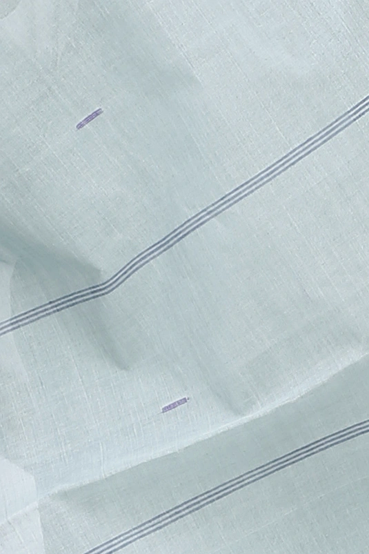 Light Grey Pure Cotton Gaela Tant Saree (924)