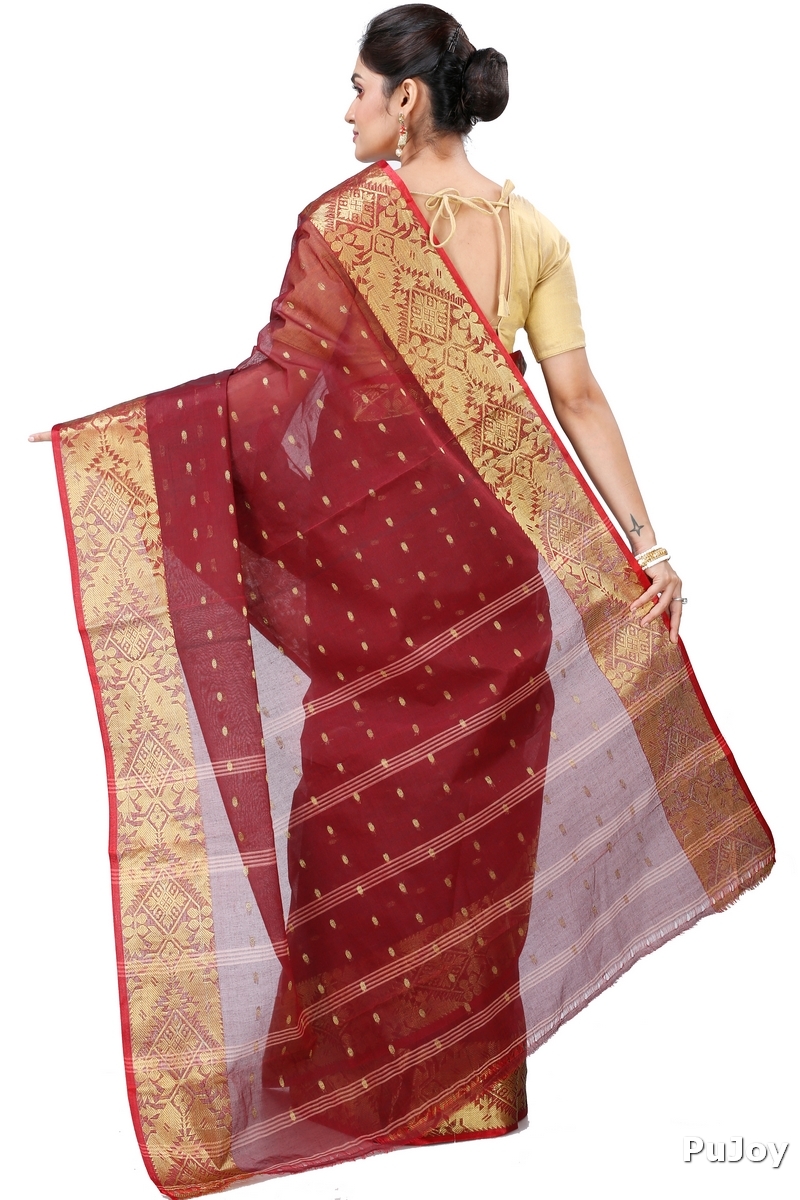 Brown Pure Cotton Gopa Tant Saree (926)