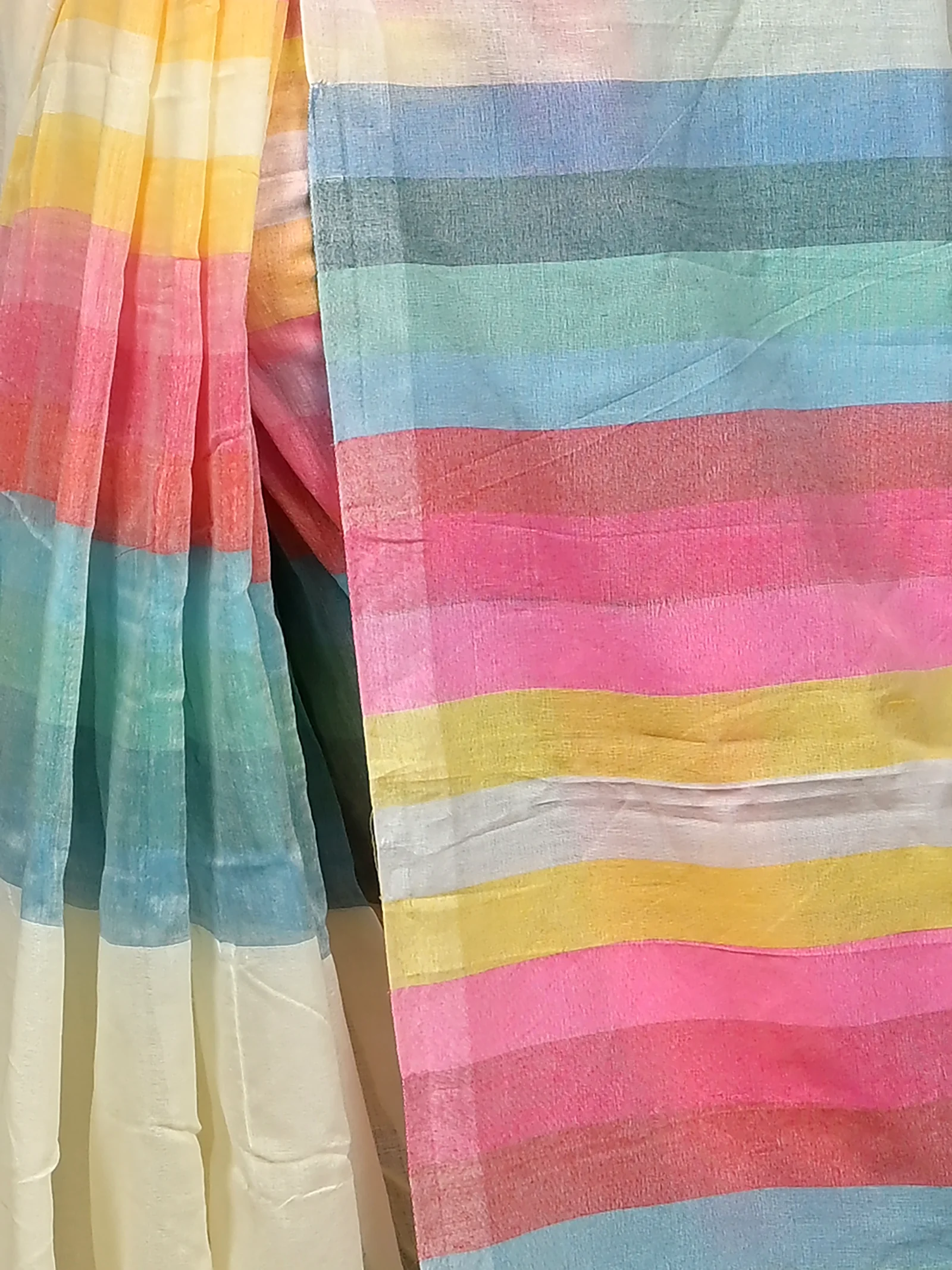 White Cotton Sounur Handloom Saree  (93)