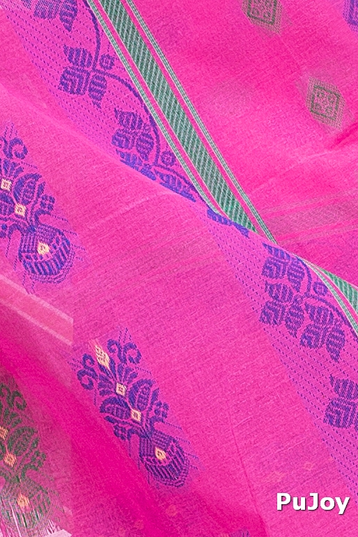 Pink Pure Cotton Ghusoon Tant Saree (947)