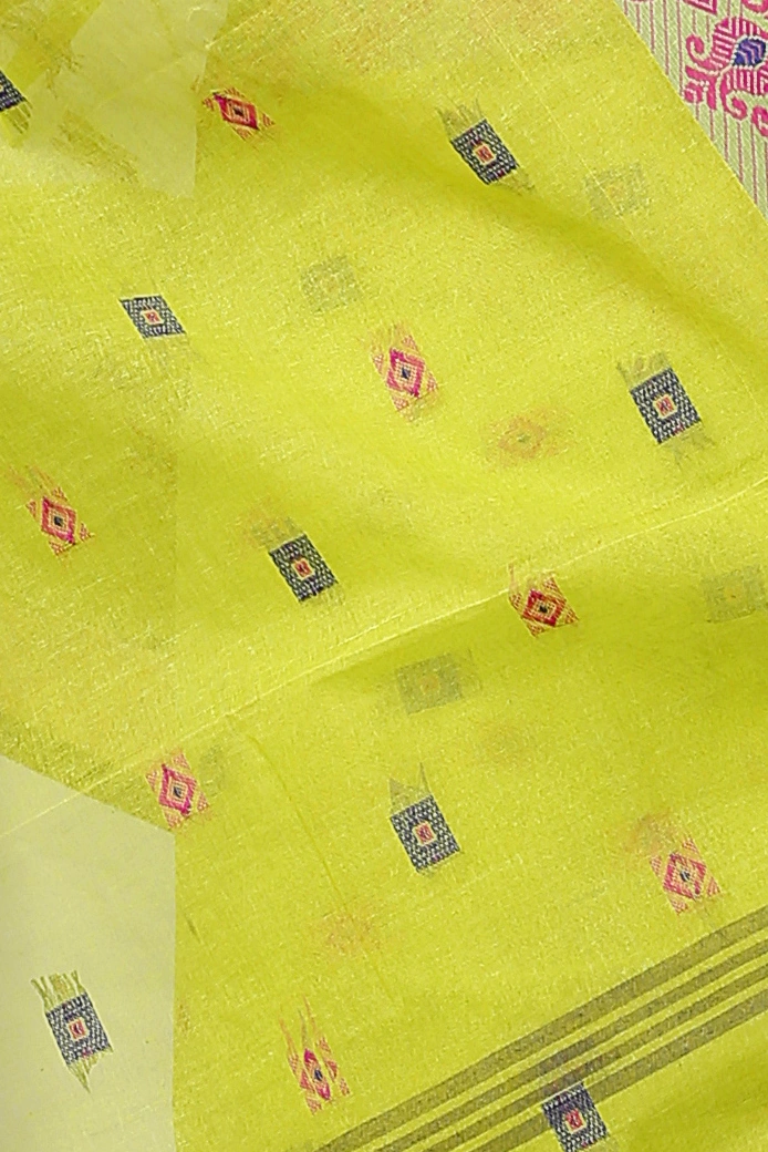 Olive Green Pure Cotton Ramala Tant Saree (959)