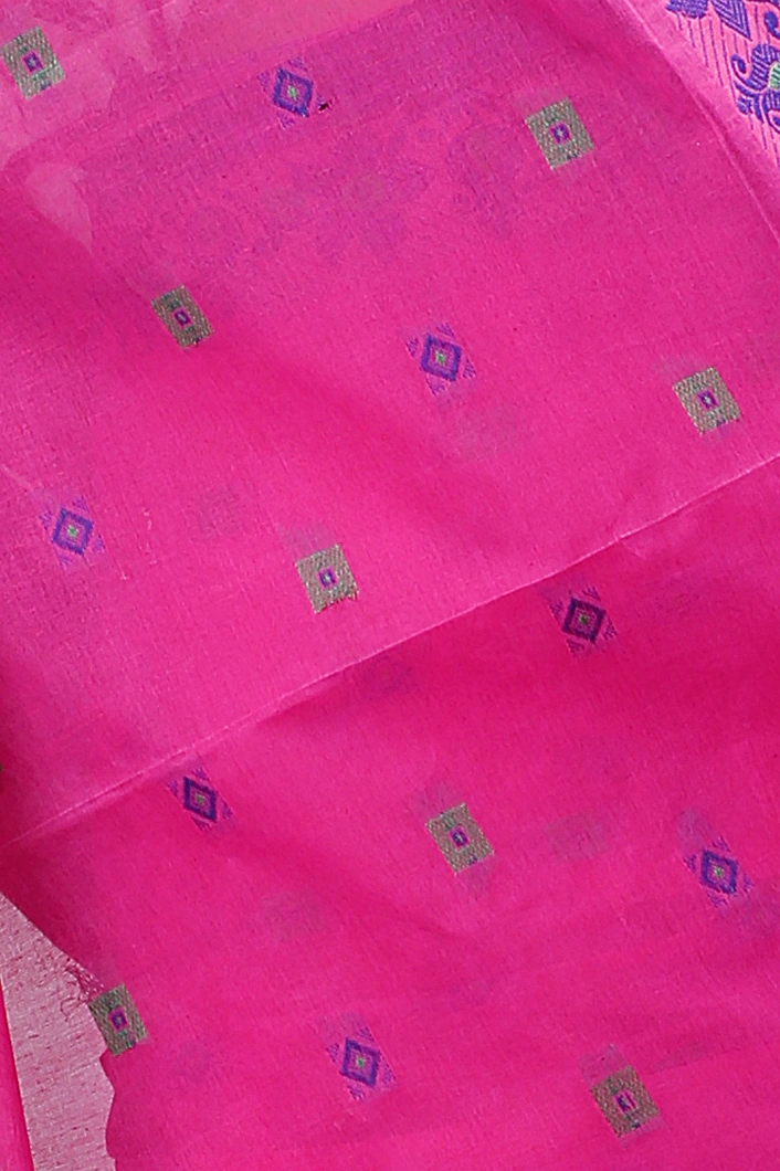 Purple Pure Cotton Ramala Tant Saree (962)