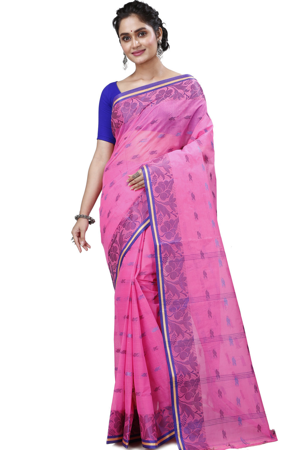 Pink Pure Cotton Rothika Tant Saree (965)