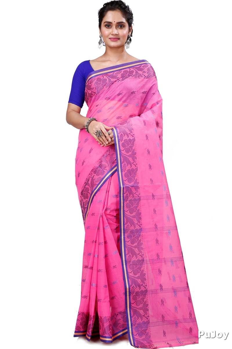 Pink Pure Cotton Rothika Tant Saree (965)