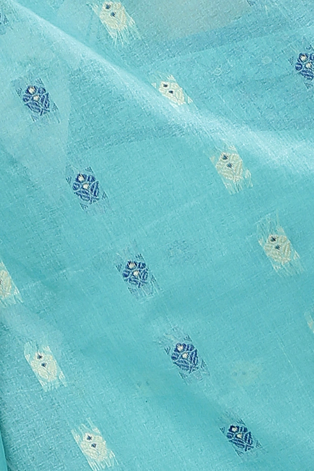 See Green Pure Cotton Reese Tant Saree (968)