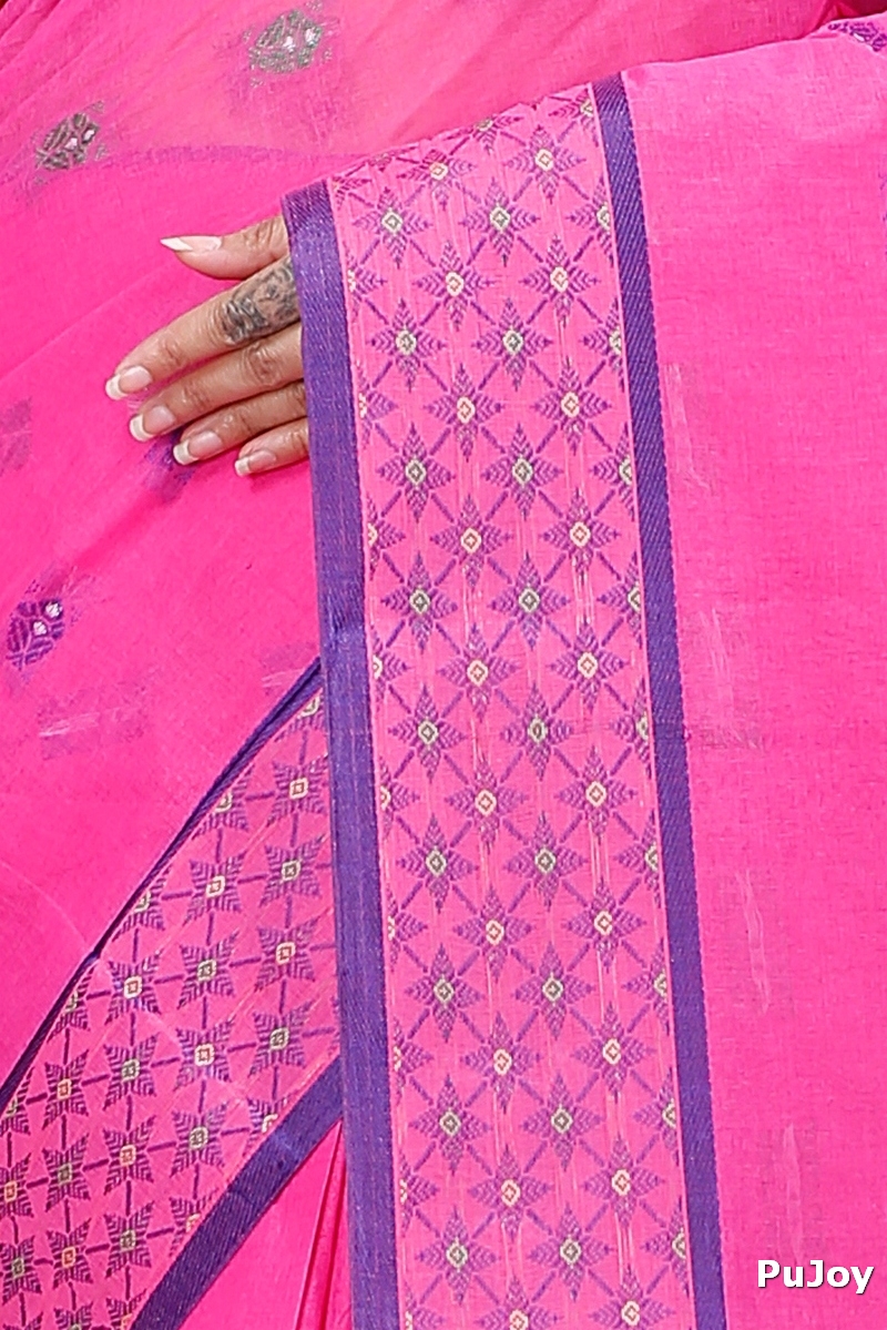 Pink Pure Cotton Reese Tant Saree (969)