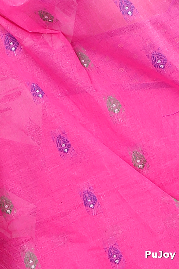 Pink Pure Cotton Reese Tant Saree (969)