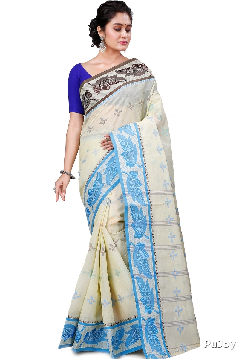 Gray Shade Pure Cotton Rowan Tant Saree (975)