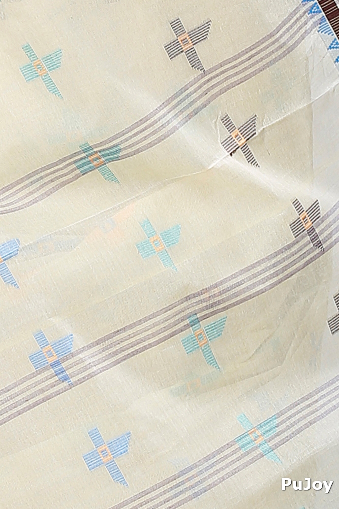 Gray Shade Pure Cotton Rowan Tant Saree (975)