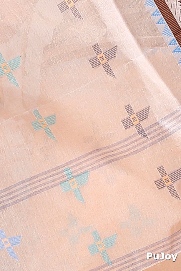 Light Brown Pure Cotton Rowan Tant Saree (979)