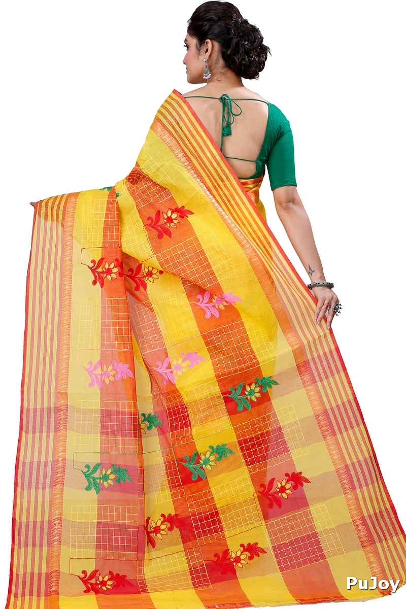 Yellow Pure Cotton Rivka Tant Embroidery (980)