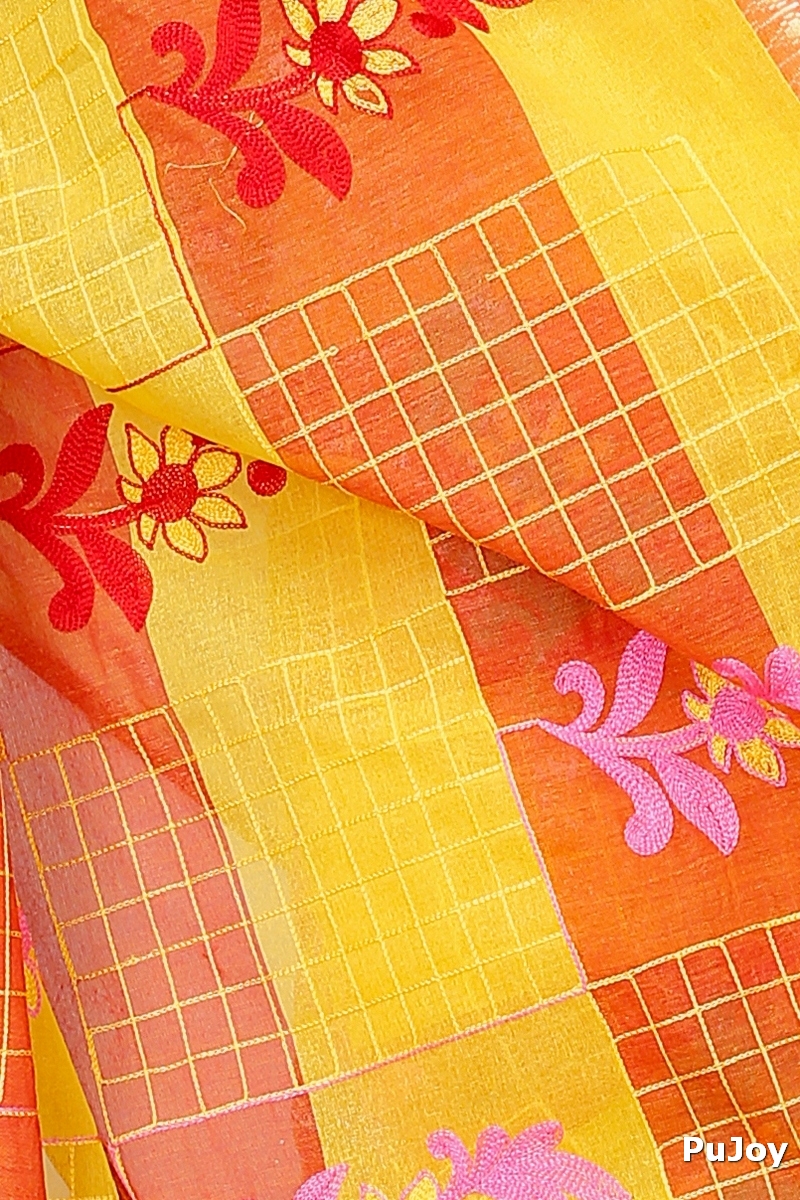 Yellow Pure Cotton Rivka Tant Embroidery (980)